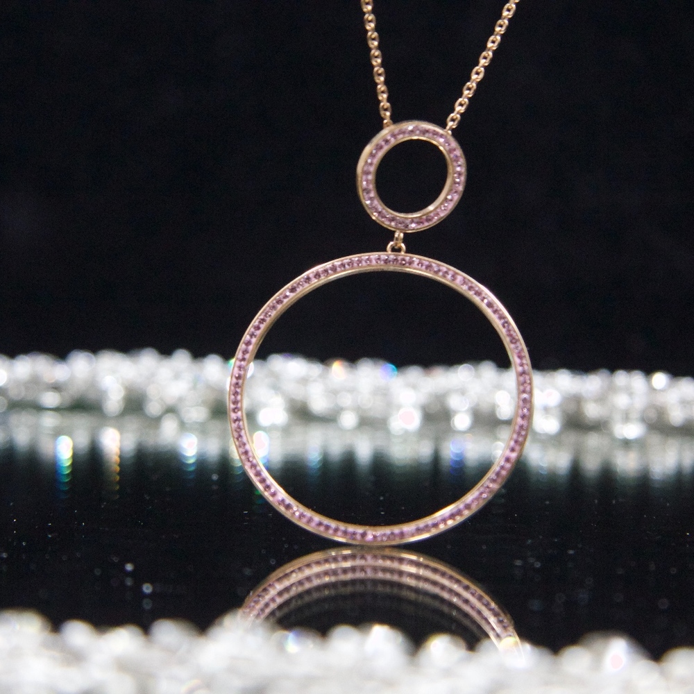 18kt Gold Dipped Swarovski Necklace - image 1